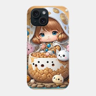 marshmellow girl, design Phone Case