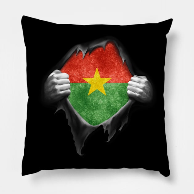 Burkina Faso Flag Burkinabe Roots DNA Pride Gift Pillow by nikolayjs