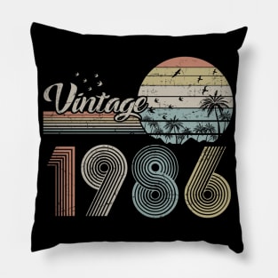 Vintage 1986 Design 34 Years Old 34th birthday Pillow