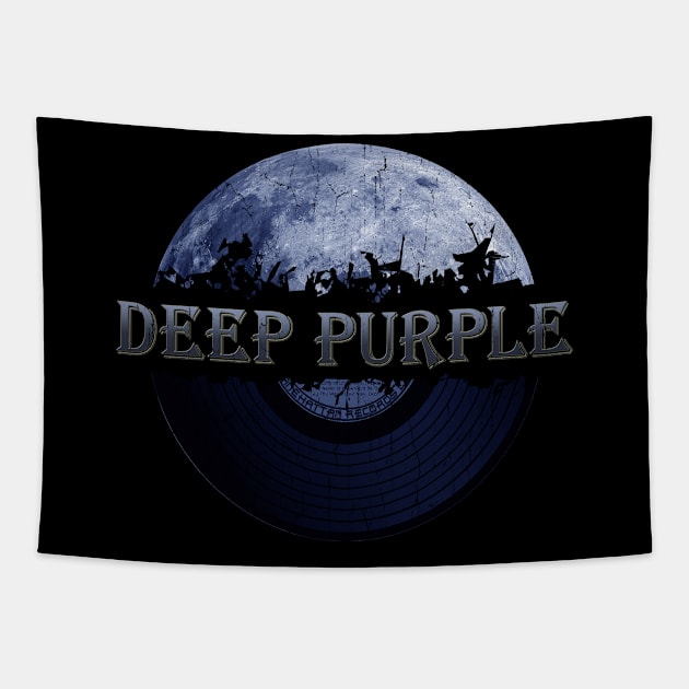 Deep Purple blue moon vinyl Tapestry by hany moon