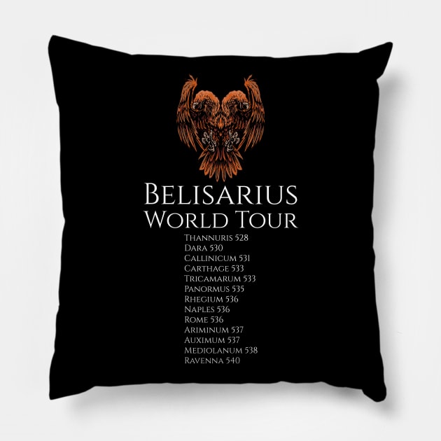 Byzantine Empire - Belisarius World Tour - Medieval Roman History Pillow by Styr Designs