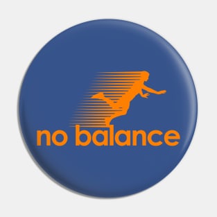 No Balance Logo Orange Pin