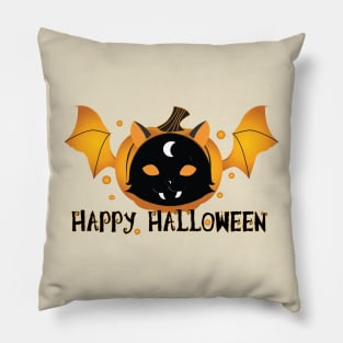 Cat Pumpkin Pillow