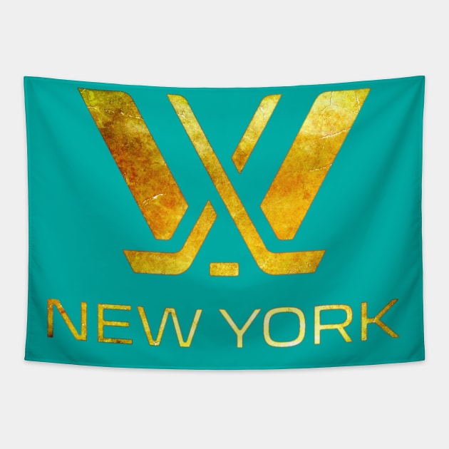 PWHL - New York Distressed Tapestry by INLE Designs