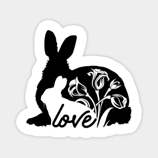 bunny lovers funny Magnet