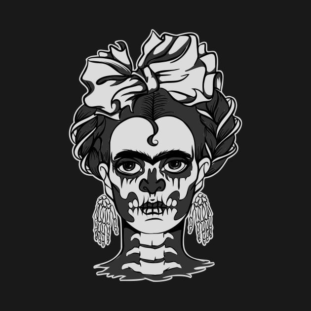 Frida - Calavera - Day of the dead - mexican design by verde