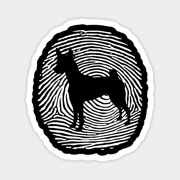 Basenji DNA Fingerprint I Dog Basenji Magnet by Shirtjaeger