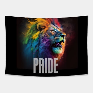 LGBTQ+ Gay Pride Month: Proud Lion Tapestry