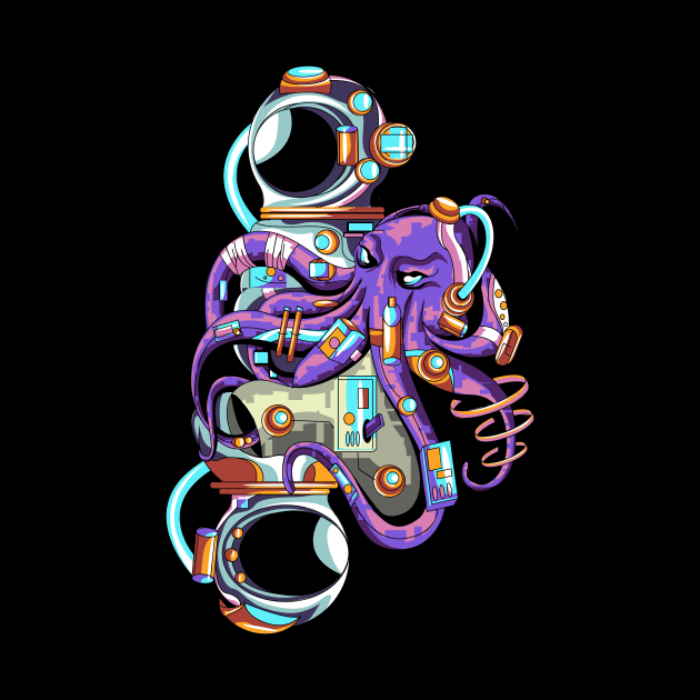 octopus space astronaut by stylegraphic