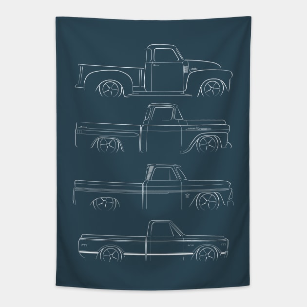 The Evolution of the Chevy Pickup Tapestry by mal_photography