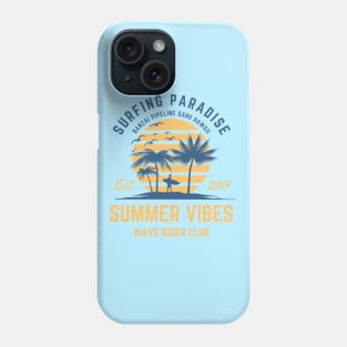 Retro Surfer Summer Vibes Oahu Hawaii Phone Case