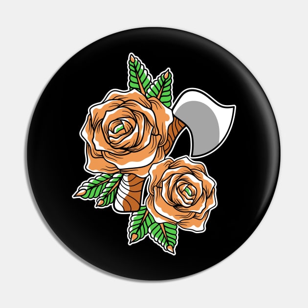 Flower ax traditional tattoo Pin by Darts design studio