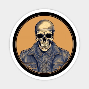 Skeleton Biker Magnet