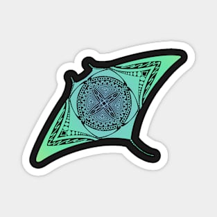 Manta Ray Mandala Magnet