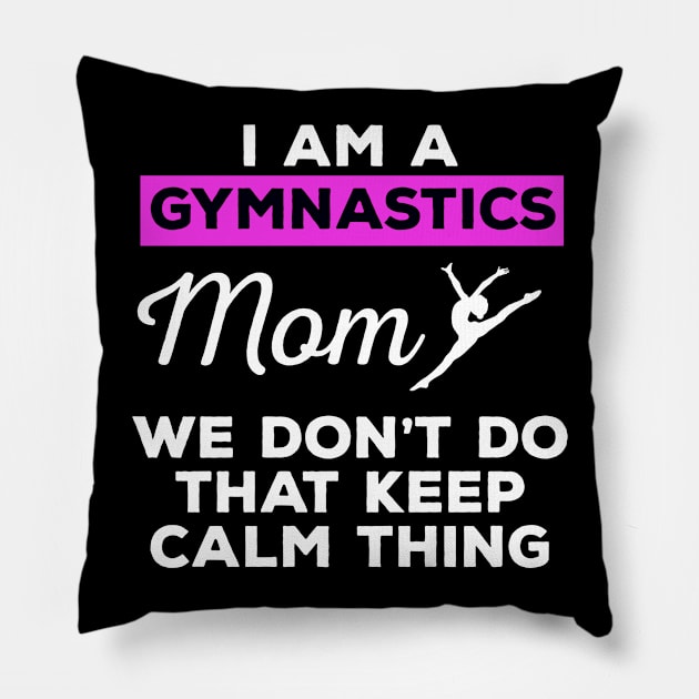 Gymnastics Mom Pillow by mikevdv2001