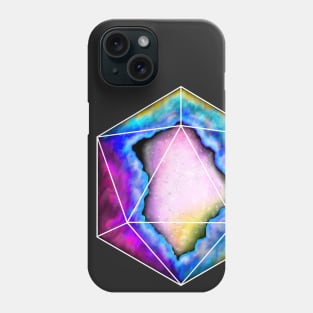 Pink Druzzy Gemstone D20 Dice Phone Case