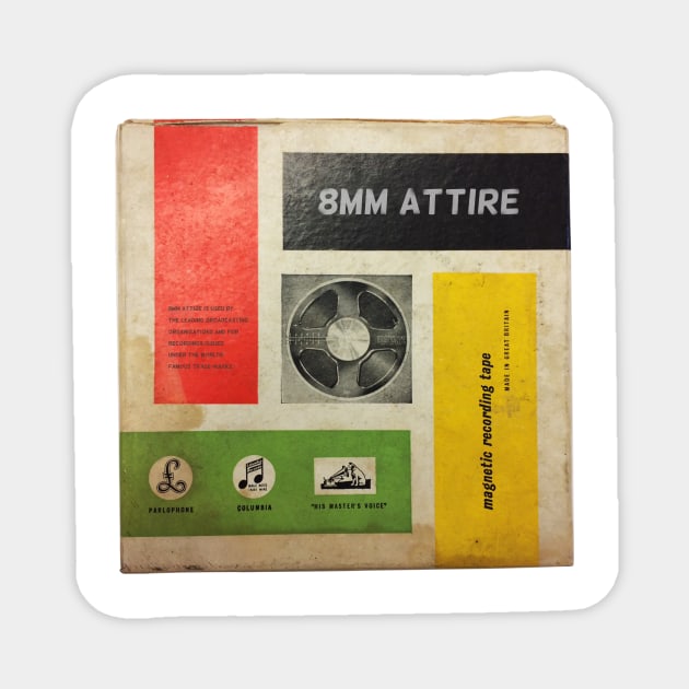 Vintage 8mm Film Reel Box Magnet by 8mmattire