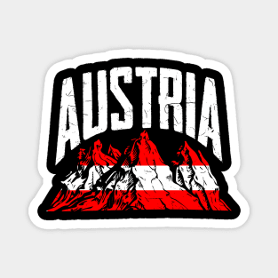 Austria Mountain - Austrian Hiking Skiing Gift Magnet