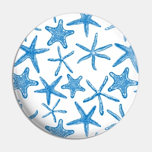 Sea stars in blue Pin