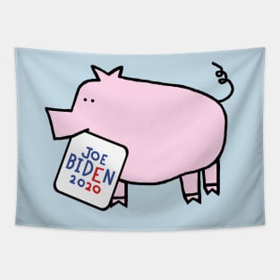 Cute Pig with Joe Biden 2020 Sign Tapestry