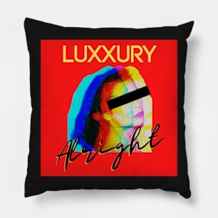 LUXXURY "Alright" cover art (Red) Pillow