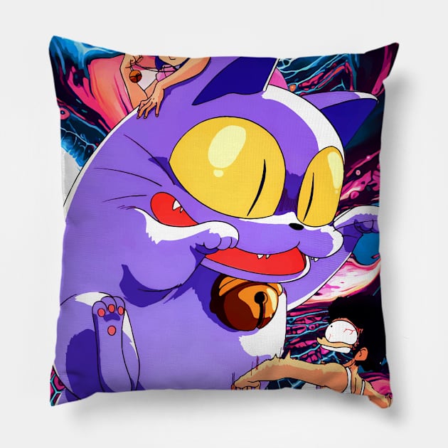 ranma shamploo cat bell Pillow by syanart