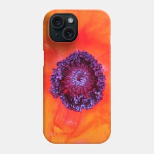 Beautiful Orange Poppy - Centre of the Flower - Early Spring Blooms Phone Case