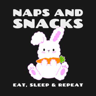 Naps and Snacks Rabbit T-Shirt