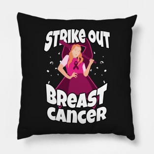 Strike out breast cancer awareness baseball fighters Pillow