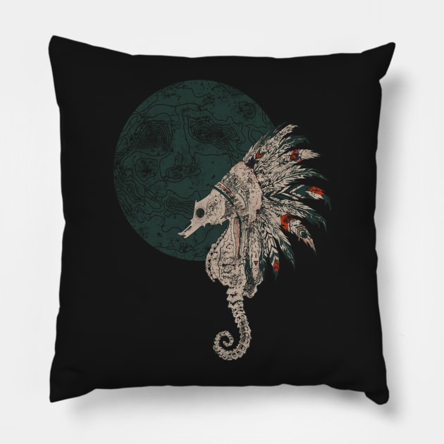 seahorse native night Pillow by somatosis