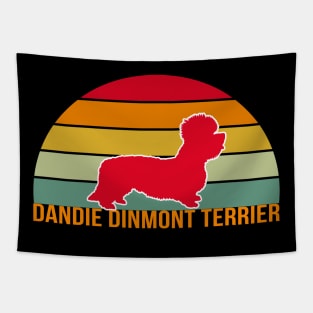 Dandie Dinmont Terrier Vintage Silhouette Tapestry