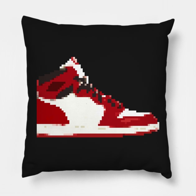 AIR JORDAN I RETRO PIXELATED ART SHOE COLLECTION Pillow by Buff Geeks Art