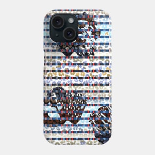 Colourful gradient unique flowers leopard stripes abstract modern 219 Pattern Phone Case