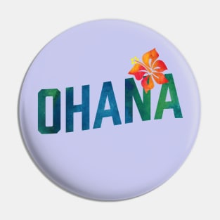 Ohana - Visit Hawaii Hibiscus Floral Watercolor Pin