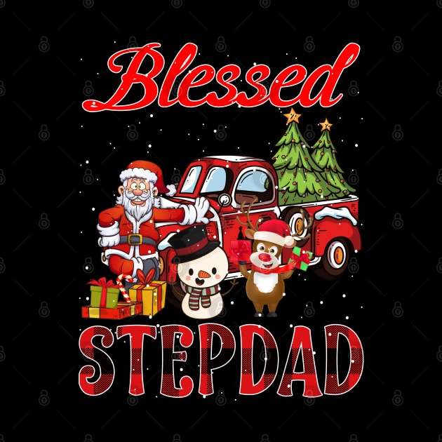 Blessed Stepdad Red Plaid Christmas by intelus