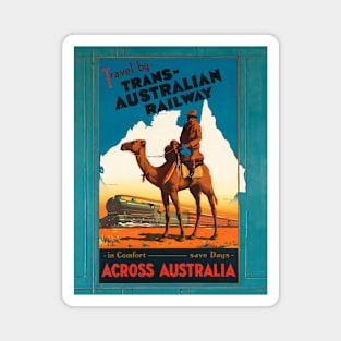 Trans-Australian Railway Vintage Travel Poster Magnet