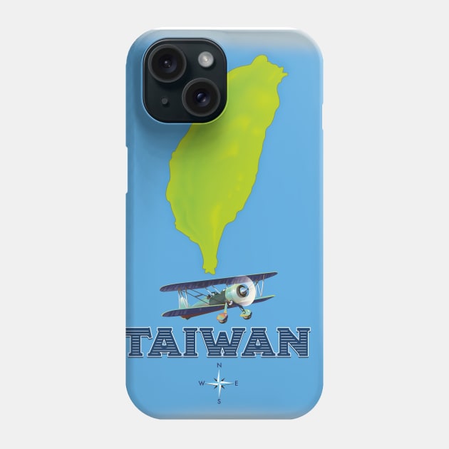 Taiwan vintage map Phone Case by nickemporium1