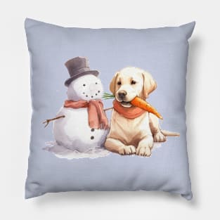 Snow Buddies -  Labrador Retriever Pillow