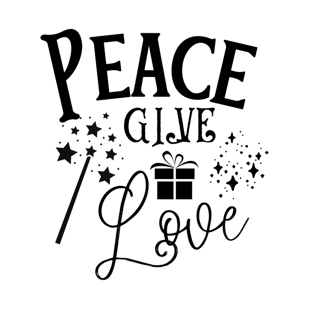 Peace Give Love, Christmas Family Collection by BalmyBell