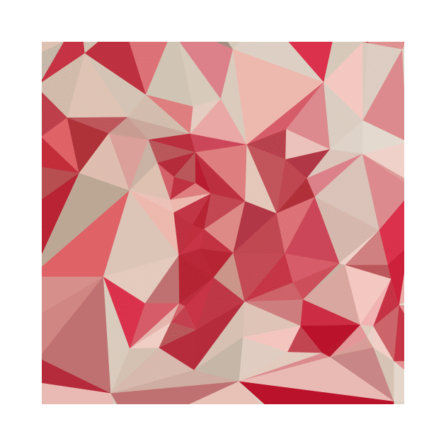 Cardinal Red Abstract Low Polygon Background by retrovectors