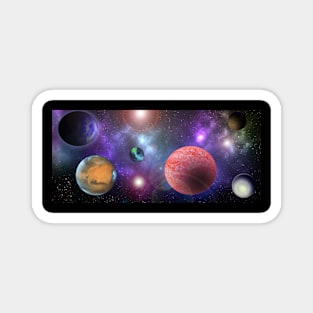 Colorful planets Magnet