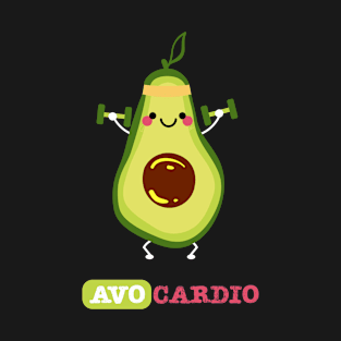 Avo cardio on black T-Shirt