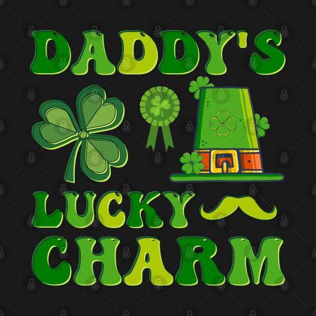 Daddy's Lucky Charm Funny Father Irish Clovers St Patrick's Day by DenverSlade