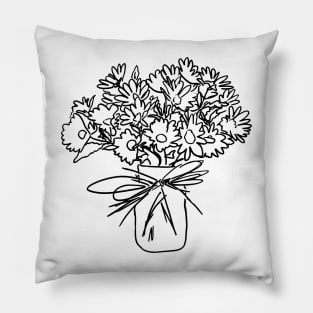 Daisies Drawing Pillow