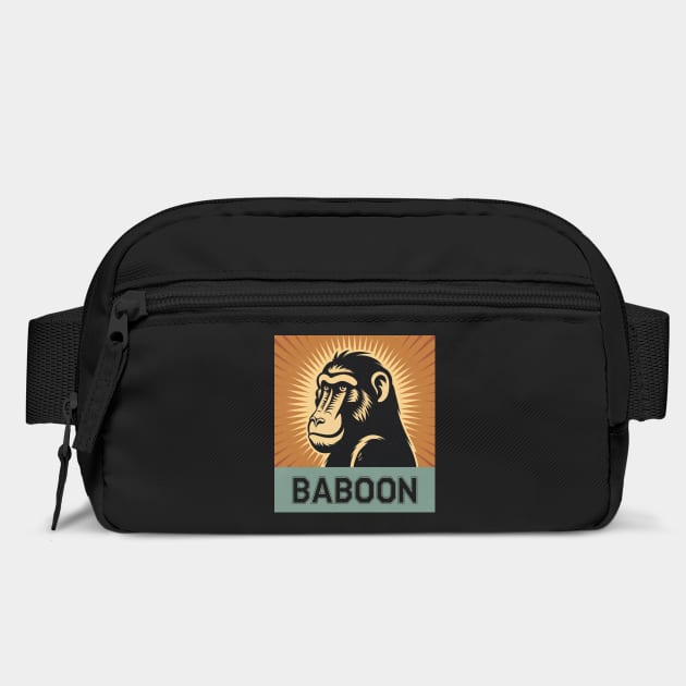 Baboon Illustration, Perfect for Animal Lovers by Pixel Threads 