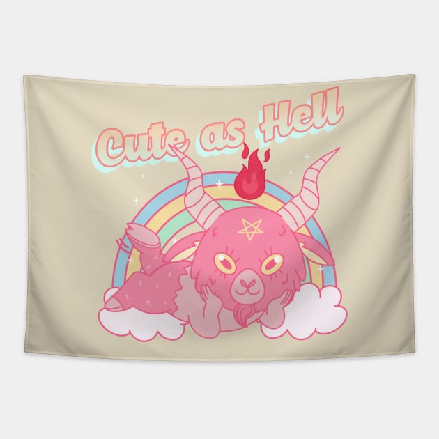 Cute as Hell little Devil Tapestry by Perpetual Brunch