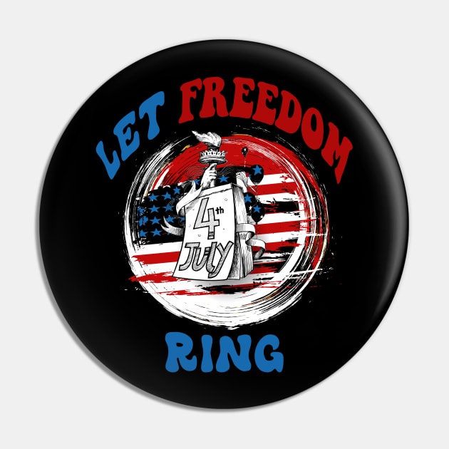 4th of july - let freedom ring Pin by HANASUISI