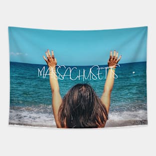 massachusetts - Best beach travel tshirt Tapestry