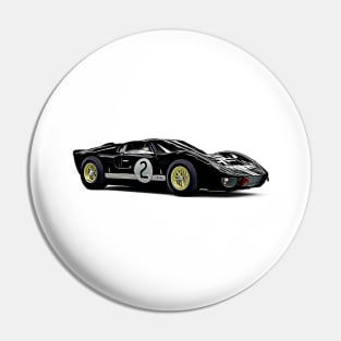 GT40 MK2 Cartoon Pin