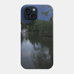 Pond and Fountain in the Middle of Loose Park Phone Case